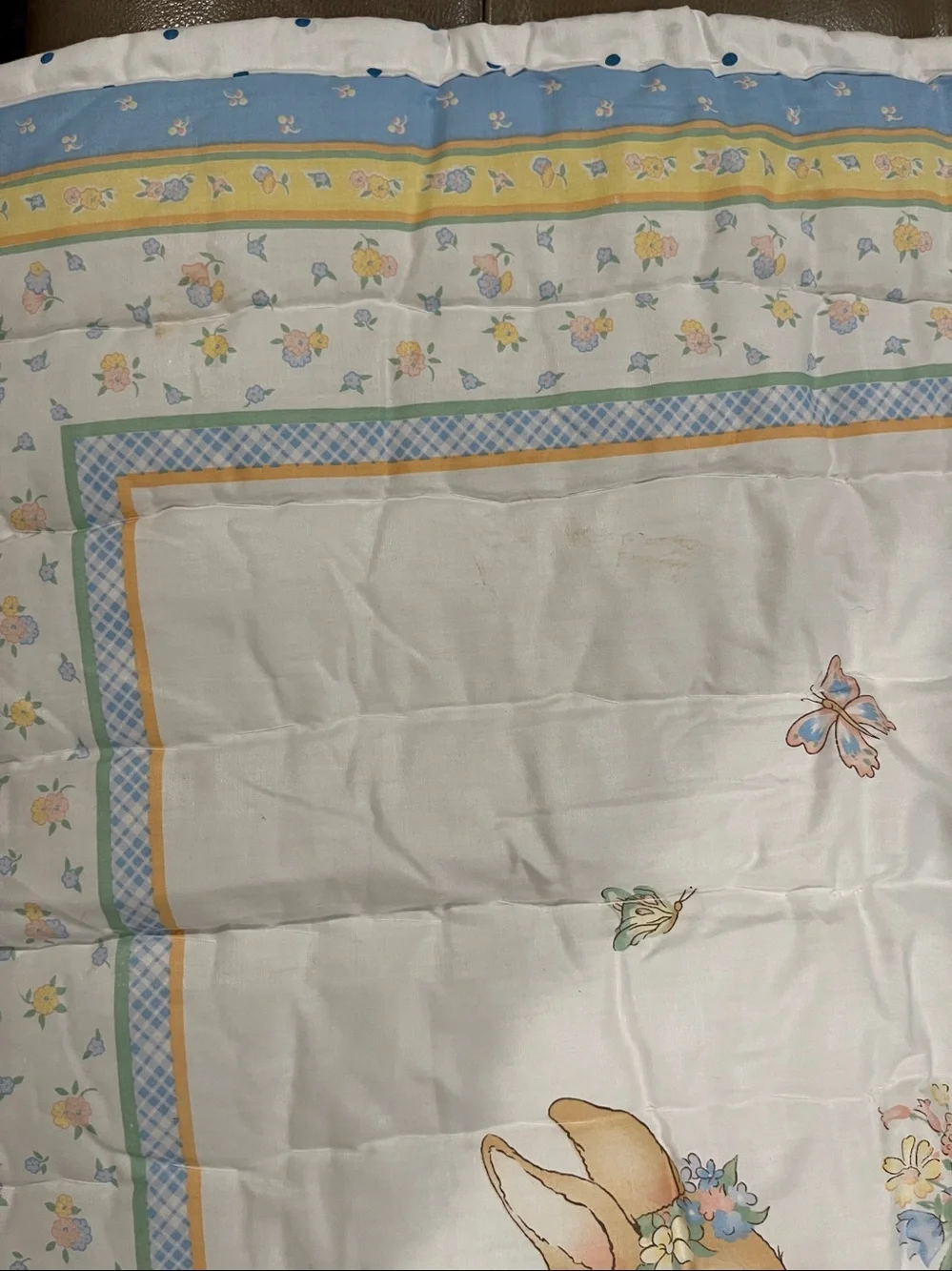 Blue & Yellow Beatrix Potter, Peter rabbit Nursery Quilt